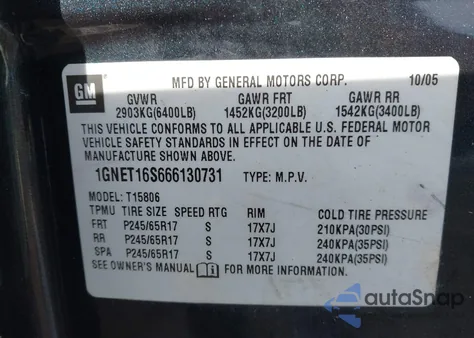 2006 Chevrolet Trailblazer Ext Ls z USA, uszkodzony, nr VIN 1GNET16S666130731